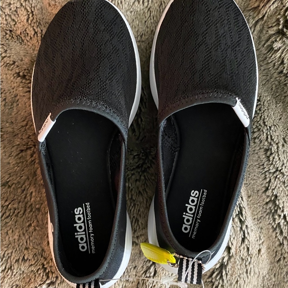 New! Adidas Womens Cloudfoam Lite Racer  Black Casual Shoes Sneakers Size 7